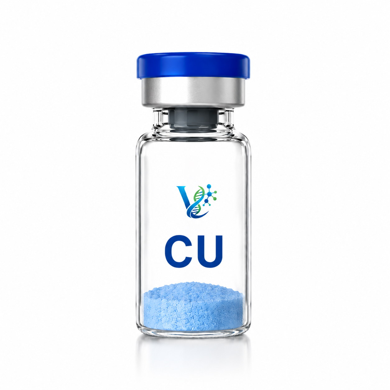 Research-grade lyophilized reagent vial labeled CU