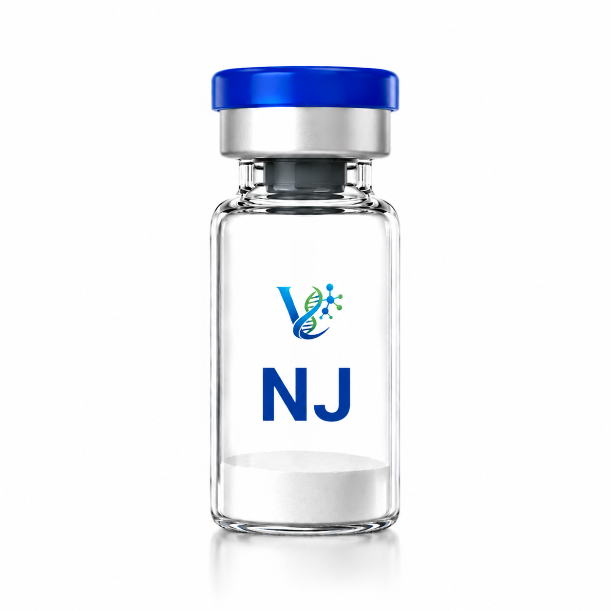 Research-grade lyophilized reagent vial labeled NJ