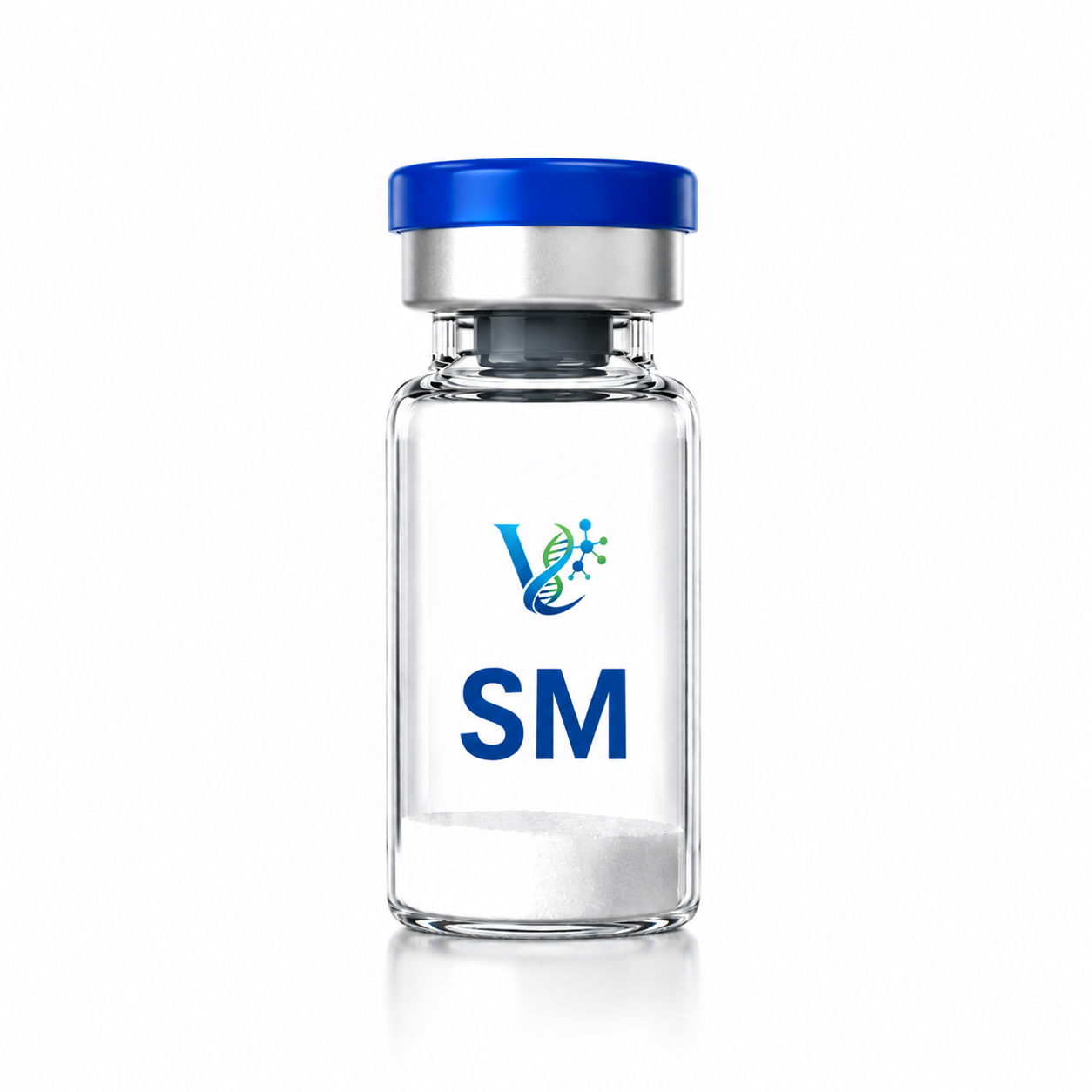 Research-grade lyophilized reagent vial labeled SM